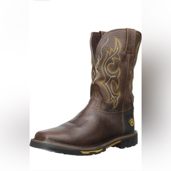 Justin Steel Toe Cowboy Boots size 12 D Workboots western leather main image 7